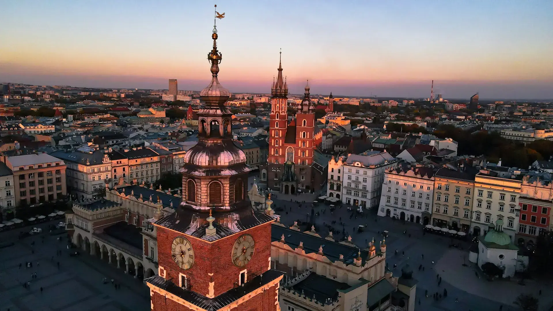 Rynek Główny i panorama starego Krakowa – agencja eventowa Kraków