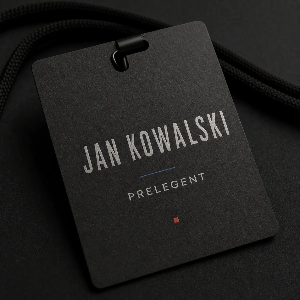 Premium plakietka konferencyjna z nazwiskiem Jan Kowalski